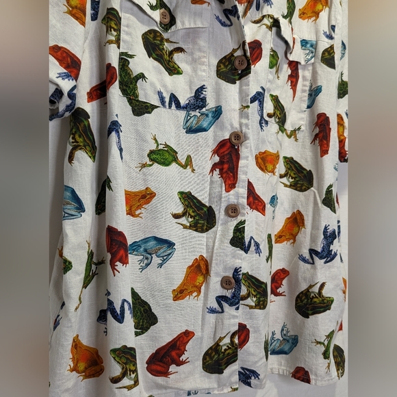 Dangerfield organic cotton button front amphibian shirt - Picture 2 of 8